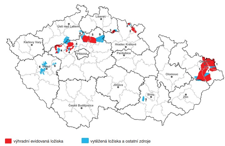 Těžba černého uhlí v ČR